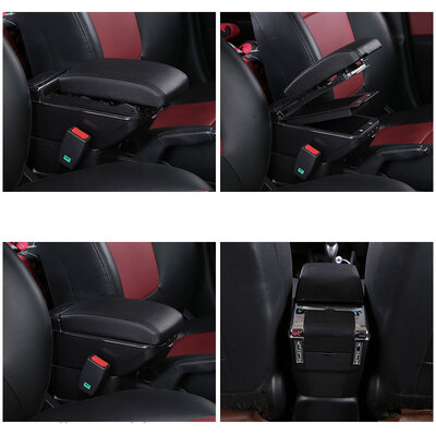 

Vtear For mitsubishi colt armrest box USB Charging heighten Double layer central Store content cup holder ashtray accessories