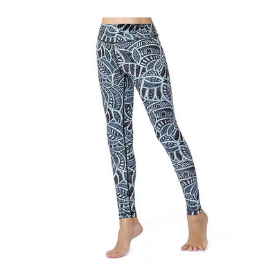

Womens 2019 new yoga pants fashion digital printing nine pants