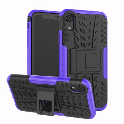 

Fivice iPhone XS Max 65 inch Case TPU anti-fall tire pattern back clip bracket phone case