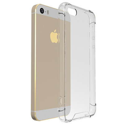 

BIAZE Apple 5S SE 5 phone case iPhone5S SE 5 protective cover all-inclusive anti-fall shell ice armor series JK108-transparent gray