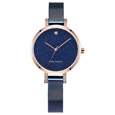 

BOFUTE Fashion Womens Watch Business Woman Quartz Watches Japanese Movement Waterproof Metal Mesh Belt 0160L