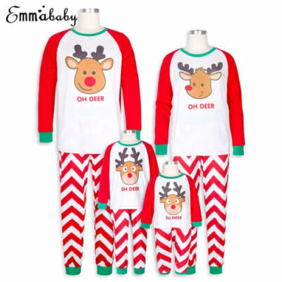 

Christmas Family Matching Pajamas Set Adult Mens Womens Kids Sleepwear Nightwear