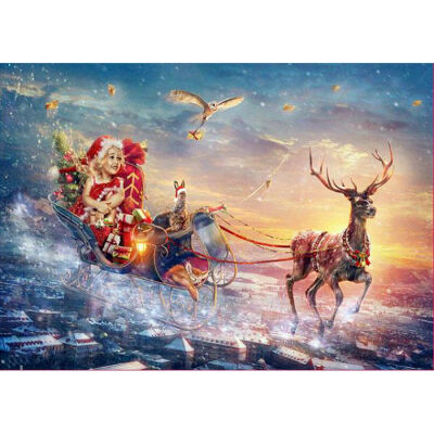 

UpperX 5D Diy Diamond Painting Cross Stitch Christmas Santa Claus Diamond Mosaic Decor Diamond Embroidery