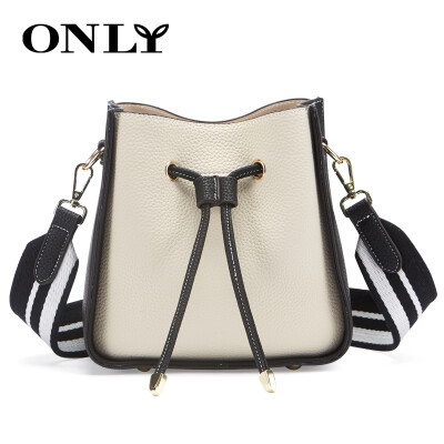 

ONLY Messenger Bag Womens Drawstring Bag Contrast Color Bucket Bag Female Bag Shoulder Bag -3620817 Green