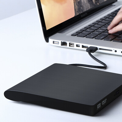 

Biaz USB external optical drive mobile optical drive DVD burner notebook high speed USB30 optical drive compatible with XP7810MAC etc pj1-black