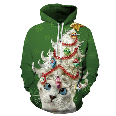 

QYDM0172Mens Hoodie 3D Printed Women Pullover Sweater