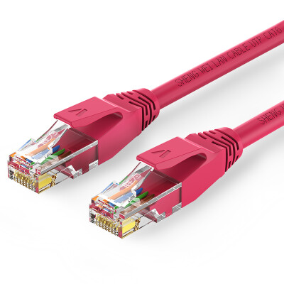 

Win shengwei LC-6050A six network cable pure copper gigabit 8-core twisted-pair network jumper 5 meters red high-speed finished network cable Gigabit network cable