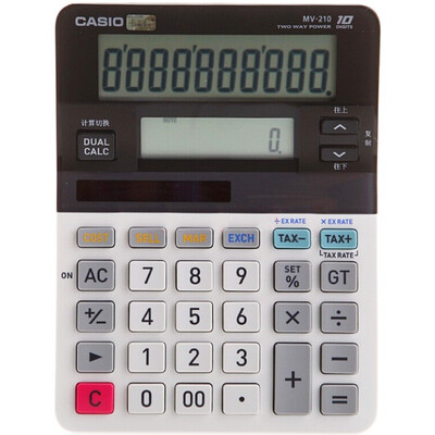 

Casio (CASIO) MV-210 10 Вэх двойного экран калькулятор профессиональных вычислений серии сдвоенные результаты показывают, что данные обмена друг с другом, чтобы назвать профессиональный финансовый калькулятор