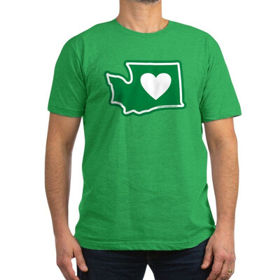 

CafePress Heart in Washington T-Shirt - Mens Fitted T-Shirt Stylish Printed Vintage Fit T-Shirt