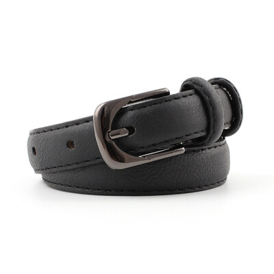 

Badinka 2018 New Ladies White Black Red Thin Skinny Waist Belt Womens Vintage Buckle Faux Leather Belts for Women Jeans Pants