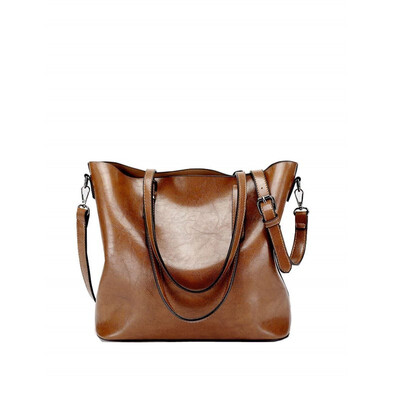 

Retro Big PU Leather Travel Tote Bag Casual Bag Shoulder Bag Shoulder Bag Messenger Bag