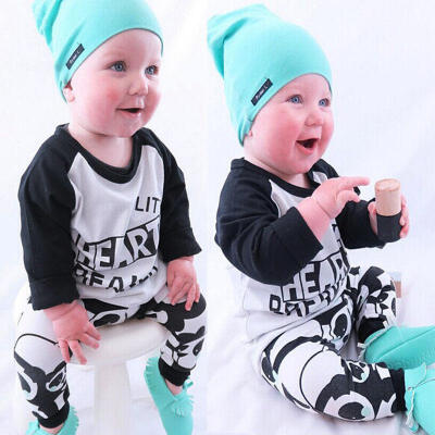 

Newborn Infant Toddler Kids Baby Boy Clothes T-shirt Tops Trousers Outfits Set