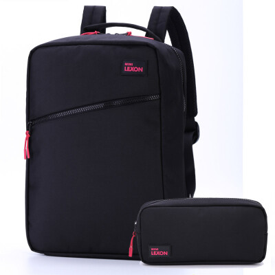 

French Le Shang LEXON backpack computer backpack casual laptop bag 12133 inch shoulder computer bag female bag travel wash bag black