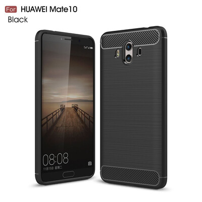 

Fivice Huawei Mate 10 case Luxury brushed carbon fiber TPU soft shell