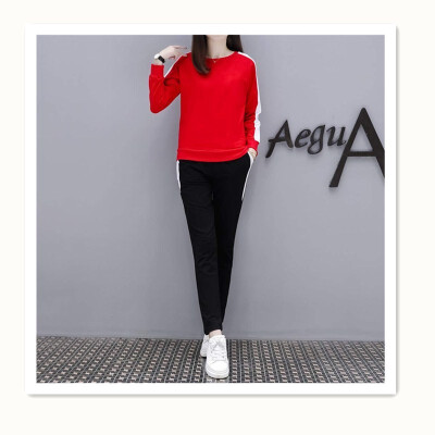 

2018Autumn combed cotton ladies sports suit