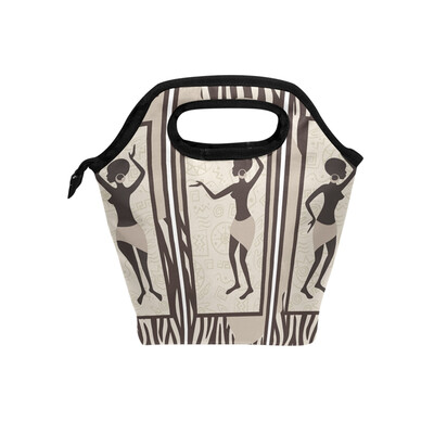

Lunch Bag Tote Bag African American Woman Travel Picnic Organizer Lunch Holder Handbags Lunch Bag Box