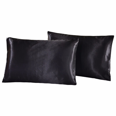 

Satin Silk Pillowcase USUKRU Size Solid Color European Pillow Sham Cover King Size Bedding Pillow Shams