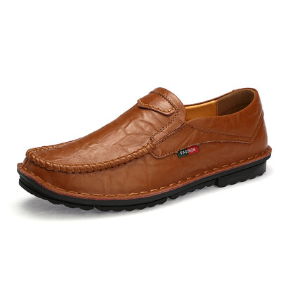 

Mens Shoes Fashion Casual loafers Shoes Leather Loafers Shoes For Men Black Dark Drown Light Brown Size 38-44