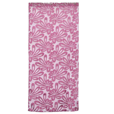 

UpperX Jacquard 3d Large Floral Pattern Sheer Curtain For Living Room Purple Wear rod purple