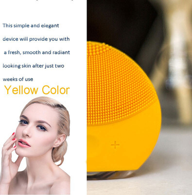 

Sonic Facial Cleansing Rechargeable Silicone Brush Heads Pore Dirt Removal Pimple Face Improvement Skin Oil Control Face Clean