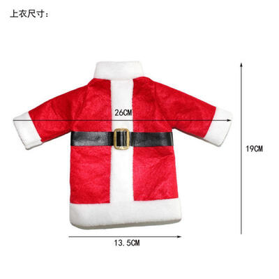 

Christmas Wine Bottle Cover Santa Uniform Table Decoration Top Hat Dress Jacket