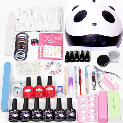 

MeetNail Nail Set Dryer Lamp hybrid lamp Manicure Curing Uv Gel Nail Polish 6pcs Gel Varnish Primer for Nail Tool gel lacquer