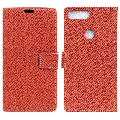 

MOONCASE Millet Mi 8 Lite woven leather case - brown