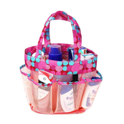 

8 Basket Pockets Mesh Shower Tote Wash Bag Bathroom Caddy Storage Package Bags