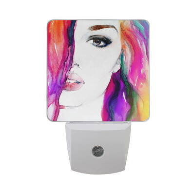 

ALAZA LED Night Light With Smart Dusk To Dawn SensorMelting Armor Knight Bull Flames Plug In Night Light