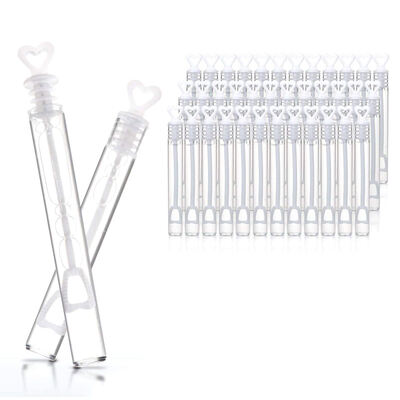 

UpperX Wedding Wand Heart Tube Bubbles 60pcs Wedding Favours Table Decoration Party Accessories