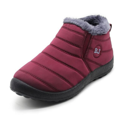 

New winter men&women cotton shoes warm snow boots large size non-slip waterproof 35-45