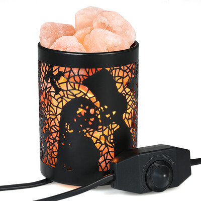 

Natural Himalayan Salt Crystal Lamp Dimmable Decor Night Light for Bedroom Living Room Bathroom Light AC110V240V--White Basket