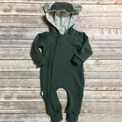 

Cute Newborn Infant Baby Boys Hooded Ear Romper Outfit Bodysuit Playsuit Clothes