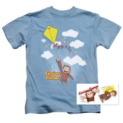 

Curious George Kite Flying Youth T Shirt & Exclusive Stickers