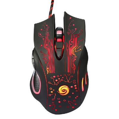 

Professional USB Wired Optical Gaming Mouse Adjustable 5 Levels DPI 5500 with 6 Buttons LED Light for Desktop PC Laptop Gamer