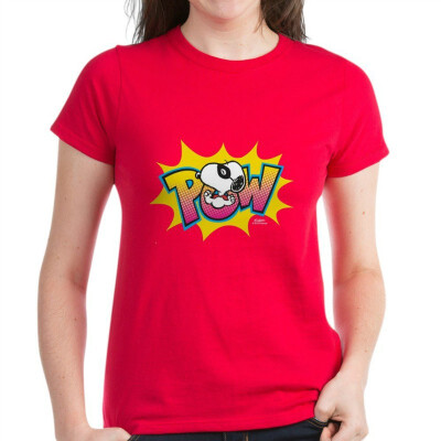 

CafePress - Peanuts Snoopy Pow - Womens Cotton T-Shirt