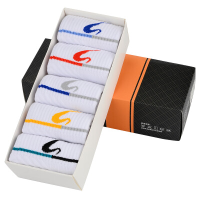 

Lokshi Enpex male models 2 pairs of badminton sports socks mixed color anti-sweat cotton socks are uniform