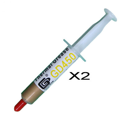 

GD Brand 2 Pieces GD450 Thermal Paste Grease Silicone Heat Sink Compound Golden Net Weight 7 Grams For CPU Cooler Fan Syringe SY7