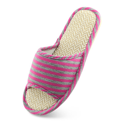 

HANKEMA Flax Home Women and Men Cotton Slippers--YT3623