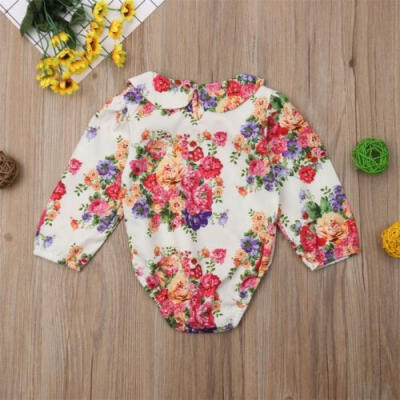 

Newborn Kids Baby Girl Long Sleeve Floral Romper Bodysuit Jumpsuit Clothes