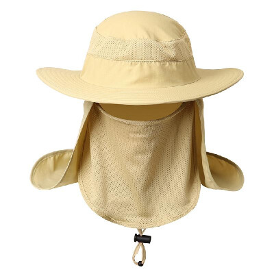 

UV Protection Wide Brim Cap Breathable Face Neck Flap Sun Hat Fishing Hat Anti-mosquito Sun Hat Cap