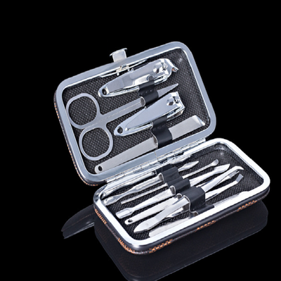 

Tseoa 10pcs Manicure Set Pedicure Scissor Cuticle Knife Ear Pick Nail Clipper Kit Stainless Steel Nail Care Tool Sets
