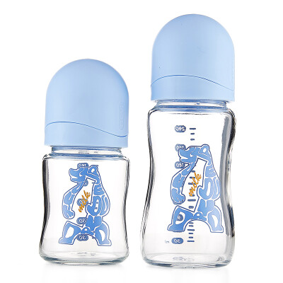 

Xinbei newborn children wide caliber glass with handle bottle set super milk daddy XB-8958