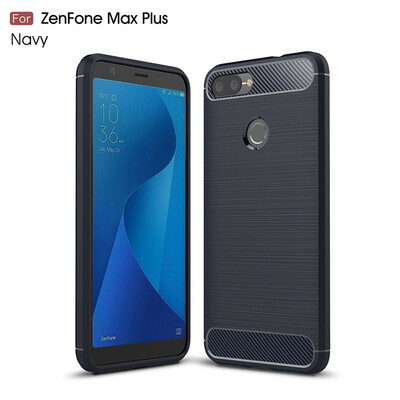 

Fivice Asus Zenfone Max Plus M1 ZB570TL case Luxury brushed carbon fiber TPU soft shell