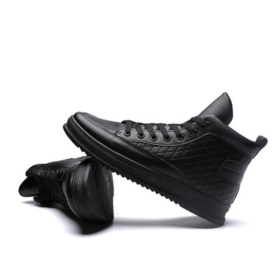 

Shoes mens Korean version of the trend of hip-hop shoes mens wild personality sports shoes Gaobang shoes white tie