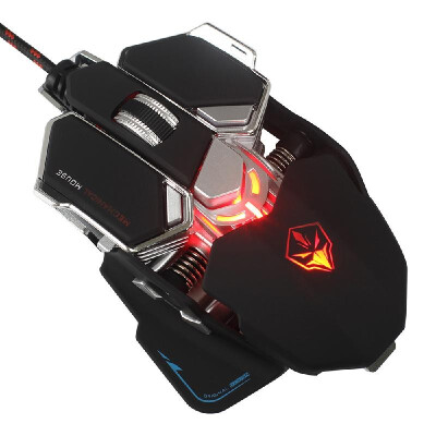 

4 Colors Light Wired Mouse Triple Attack Optical Mice 800-4000 Adjustable DPI