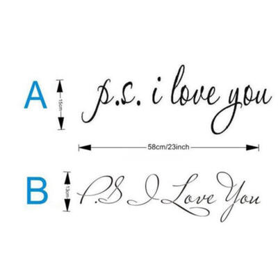 

I Love You Quote Wall Stickers Art Bedroom Removable Wall Decals DIY