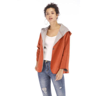 

Fashion Women Ladies Fleece Lining Jacket Coats Button Casual Top Coat Outwear