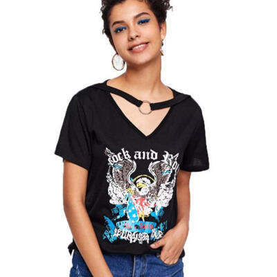 

Women Oversized Baggy Loose Fit Turn up Batwing Sleeve Ladies V NeckT-Shirt Top