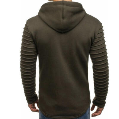 

Mens Casual Plain Slim Hoodie Hooded Sweatshirt Coat Jacket Outwear Sweater USA